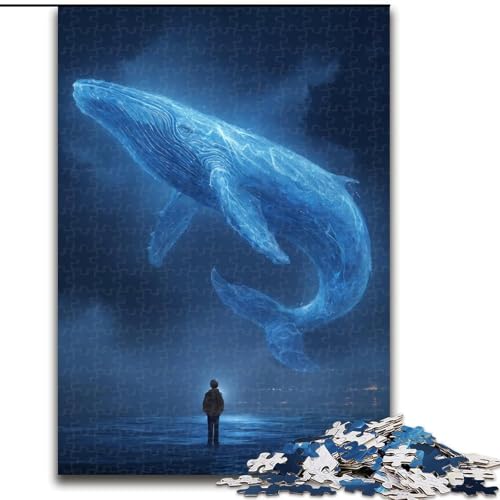 1000-teiliges Puzzle für Erwachsene und Jugendliche, geheimnisvoller Wal, Familienspiel, Geburtstagsgeschenk Herausforderung, hoher Schwierigkeitsgrad (Größe 26x38cm) von NBDSOYEWO