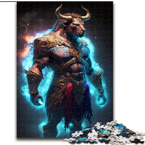 1000-teiliges Puzzle für Erwachsene und Jugendliche, gepanzerter Minotaurus, Spiele, Spielzeug, Geschenk, einzigartige Geburtstags- und Geschenkideen für Kinder ab 14 Jahren (Größe 26x38cm) von NBDSOYEWO