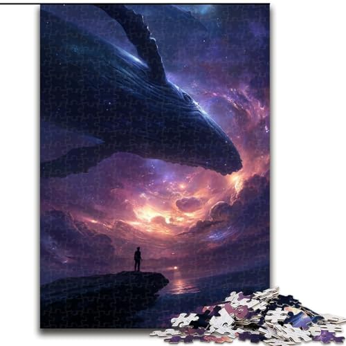 1000-teiliges Puzzle für Erwachsene und Jugendliche, magischer Wal, Spielzeug, Lernspiele, Stressabbau, Eltern-Kind-Interaktion (Größe 50x75cm) von NBDSOYEWO