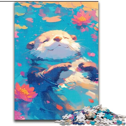 1000-teiliges Puzzle für Erwachsene und Jugendliche, schwimmender Otter, Elefantenspielzeug, intellektuelles Spiel, Geburtstagsgeschenk, Geschenke, Wandkunst für Kinder ab 14 Jahren (Größe 26x38cm) 1000-teiliges Puzzle für Erwachsene und Jugendliche, schwimmender Otter, Elefantenspielzeug, intellektuelles Spiel, Geburtstagsgeschenk, Geschenke, Wandkunst für Kinder ab 14 Jahren (Größe 26x38cm) von NBDSOYEWO