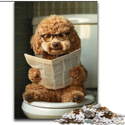 1000-teiliges Puzzle für Erwachsene und Jugendliche, süßer Goldendoodle, für und ab 14 Jahren, pädagogisches Lernspielzeug, Familienspiele, Geburtstagsgeschenk (Größe 50x75cm) von NBDSOYEWO