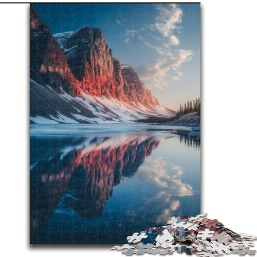 1000-teiliges Puzzle für Erwachsene und Jugendliche, wunderschöne Berge und Seen, Lernspiele, Heimdekoration, geeignet für die Schreibtischdekoration (Größe 50x75cm) von NBDSOYEWO