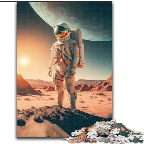 1000-teiliges Puzzle für Erwachsene und Jugendliche,Astronaut auf einem neuen Planeten,Spiele,Spielzeug,Geschenk,einzigartige Geburtstags- und Geschenkideen für Kinder ab 14 Jahren (Größe 26x38cm) von NBDSOYEWO