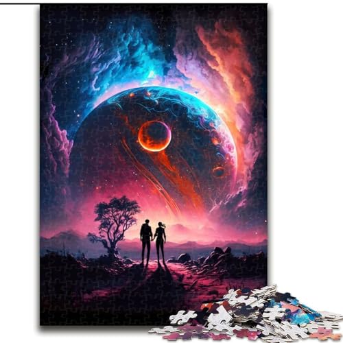 1000-teiliges Puzzle für Erwachsene und Jugendliche Cosmic Love Planetary, dekomprimierendes intellektuelles Lernspielzeug ganze Familie (Größe 50x75cm) von NBDSOYEWO
