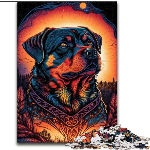 1000-teiliges Puzzle für Erwachsene und Jugendliche im Rottweiler-Stil, Spielzeug, Lernspiele, Stressabbau, Eltern-Kind-Interaktion (Größe 50x75cm) von NBDSOYEWO