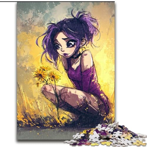 1000-teiliges Puzzle für Erwachsene und Teenager, Anime-Mädchen, ab 14 Jahren, geeignet für Paare, Spaß bei Aktivitäten zu Hause, Geburtstagsgeschenk, Reisegeschenk (Größe 50x75cm) von NBDSOYEWO
