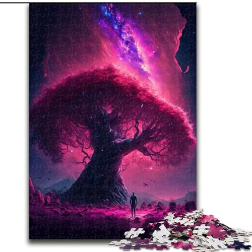 1000-teiliges Puzzle für Erwachsene und Teenager, Aurora-Baum, Lernspiele, Heimdekoration, geeignet für die Schreibtischdekoration (Größe 26x38cm) von NBDSOYEWO