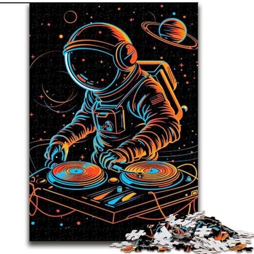 1000-teiliges Puzzle für Erwachsene und Teenager, DJ-Astronaut, Lernspiele, Heimdekoration, geeignet für die Schreibtischdekoration (Größe 50x75cm) von NBDSOYEWO