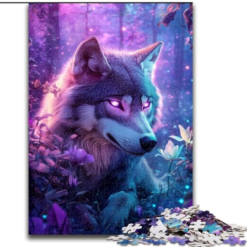 1000-teiliges Puzzle für Erwachsene und Teenager, Fantasy-Wolf, Lernspiele, Heimdekoration, geeignet für die Schreibtischdekoration (Größe 50x75cm) von NBDSOYEWO