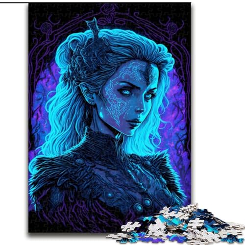 1000-teiliges Puzzle für Erwachsene und Teenager, Gothic-Porträt, Lernspiele, Heimdekoration, geeignet für die Schreibtischdekoration (Größe 50x75cm) von NBDSOYEWO