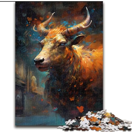 1000-teiliges Puzzle für Erwachsene und Teenager, Kuhgeschätzt, Lernspiele, Heimdekoration, geeignet für die Schreibtischdekoration (Größe 26x38cm) von NBDSOYEWO