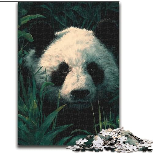 1000-teiliges Puzzle für Teenager, Dschungelpanda, Familienspiel zum Stressabbau, schwierige Herausforderung, stärkt die Liebe zwischen Paaren (Größe 50x75cm) von NBDSOYEWO