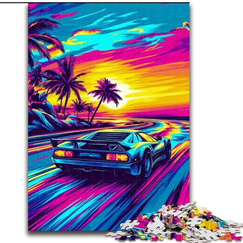 1000-teiliges Puzzle für Teenager, Geschenke, Sportwagen, Lernspiele, Heimdekoration, geeignet für die Schreibtischdekoration (Größe 50x75cm) von NBDSOYEWO