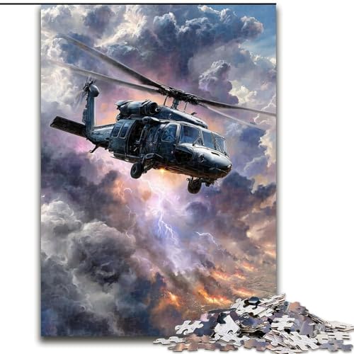 1000-teiliges Puzzle für Teenager, Geschenke, Traumhubschrauber, Lernspiele, Heimdekoration, geeignet für die Schreibtischdekoration (Größe 26x38cm) von NBDSOYEWO