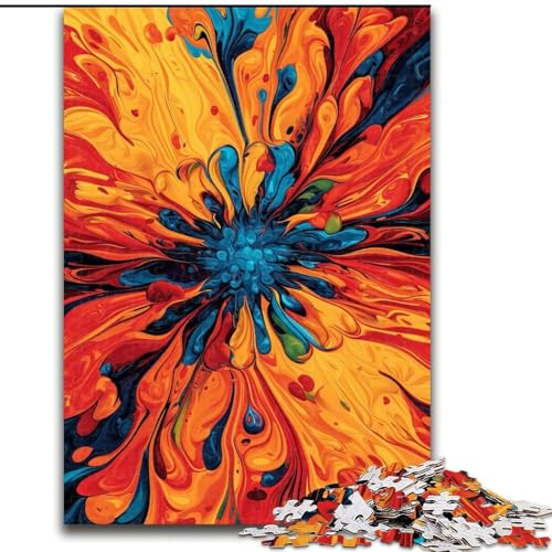 Puzzle 1000 Teile, Farbexplosion, anspruchsvolles Denkspiel für Teenager, perfekt als Heimdekoration oder Geschenk (Größe: 26x38cm) von NBDSOYEWO