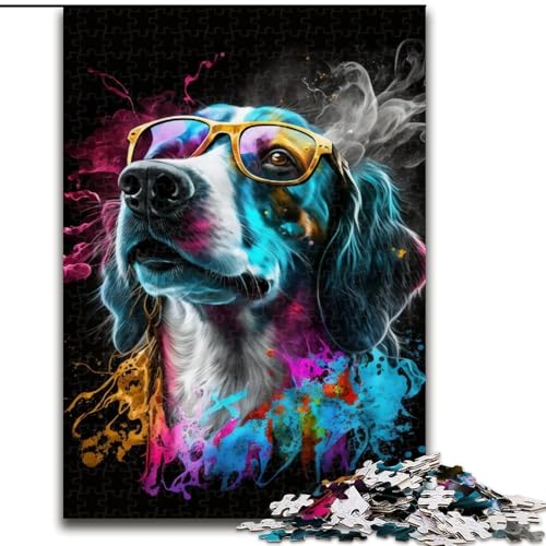Puzzle 1000 Teile, Kunst, Bunte Hunde, aus Holz, Kinder ab 14 Jahren, 50x75cm, Familienaktivitätsspiel für Teenager, DIY-Heimdekor, Denksportgeschenk Puzzle 1000 Teile, Kunst, Bunte Hunde, aus Holz, Kinder ab 14 Jahren, 50x75cm, Familienaktivitätsspiel für Teenager, DIY-Heimdekor, Denksportgeschenk von NBDSOYEWO