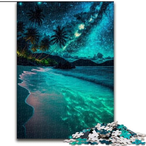 Puzzle 1000 Teile, Strandnachtszene aus Holz, Eltern, Partner, Freunde – ab 14 Jahren, 50x75cm, Geburtstagsparty für Männer und Frauen Puzzle 1000 Teile, Strandnachtszene aus Holz, Eltern, Partner, Freunde – ab 14 Jahren, 50x75cm, Geburtstagsparty für Männer und Frauen von NBDSOYEWO