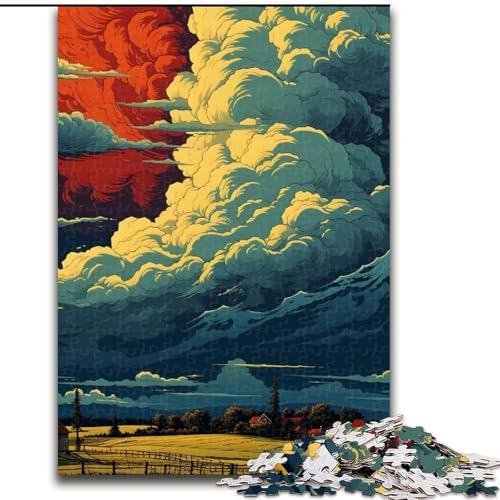 Puzzle 1000 Teile, Wolkengemälde, aus Holz, Kinder ab 14 Jahren, 50x75cm, Familienaktivitätsspiel für Teenager, DIY-Heimdekoration, Denksportgeschenk Puzzle 1000 Teile, Wolkengemälde, aus Holz, Kinder ab 14 Jahren, 50x75cm, Familienaktivitätsspiel für Teenager, DIY-Heimdekoration, Denksportgeschenk von NBDSOYEWO