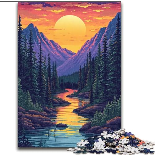 Puzzle 1000 Teile „Seltsame und schöne Berge“, anspruchsvolles Denkspiel für Teenager, perfekt als Heimdekoration oder Geschenk (Größe: 26x38cm) von NBDSOYEWO