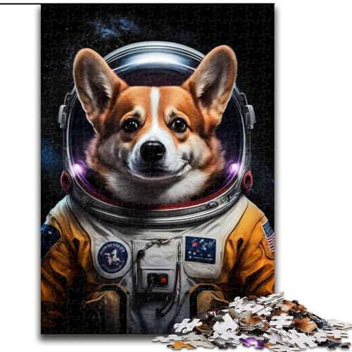 Puzzle 1000 Teile Astronaut Corgi aus Holz, einzigartige DIY-Geschenkidee zur Heimdekoration, 50x75cm, Denkspiel für Teenager Puzzle 1000 Teile Astronaut Corgi aus Holz, einzigartige DIY-Geschenkidee zur Heimdekoration, 50x75cm, Denkspiel für Teenager von NBDSOYEWO