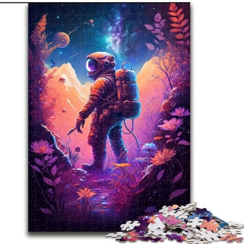 Puzzle 1000 Teile Astronaut aus Holz, lustiges Geschenk & Beschäftigung für Zuhause, 50x75cm, anspruchsvolles Denkspiel - entspannendes Spielzeug für Teenager Puzzle 1000 Teile Astronaut aus Holz, lustiges Geschenk & Beschäftigung für Zuhause, 50x75cm, anspruchsvolles Denkspiel - entspannendes Spielzeug für Teenager von NBDSOYEWO