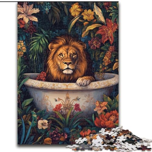 Puzzle 1000 Teile Badezimmer-Löwenpuzzle, anspruchsvolles Denkspiel für Teenager, perfekt als Heimdekoration oder Geschenk, 50x75cm Puzzle 1000 Teile Badezimmer-Löwenpuzzle, anspruchsvolles Denkspiel für Teenager, perfekt als Heimdekoration oder Geschenk, 50x75cm von NBDSOYEWO