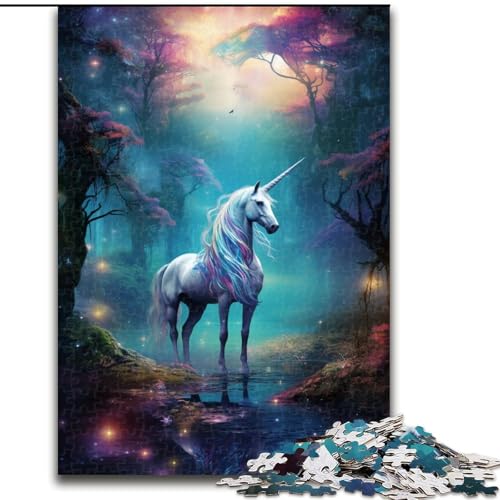 Puzzle 1000 Teile Einhorn im Fantasiewald aus Holz, lustiges Geschenk und Beschäftigung für Zuhause, 50x75cm, anspruchsvolles Denkspiel – entspannendes Spielzeug für Teenager Puzzle 1000 Teile Einhorn im Fantasiewald aus Holz, lustiges Geschenk und Beschäftigung für Zuhause, 50x75cm, anspruchsvolles Denkspiel – entspannendes Spielzeug für Teenager von NBDSOYEWO