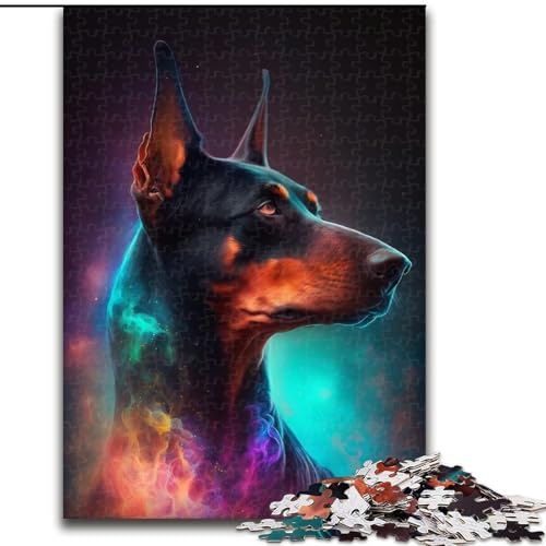 Puzzle 1000 Teile Galaxy Dobermann aus Holz, einzigartige DIY-Geschenkidee zur Heimdekoration, 50x75cm, Denkspiel für Teenager Puzzle 1000 Teile Galaxy Dobermann aus Holz, einzigartige DIY-Geschenkidee zur Heimdekoration, 50x75cm, Denkspiel für Teenager von NBDSOYEWO