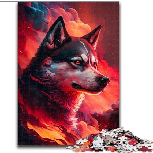 Puzzle 1000 Teile Husky aus Holz, perfekt für Familienspaß an Geburtstagen, Weihnachten, 50x75cm, Denkspiel für Teenager Puzzle 1000 Teile Husky aus Holz, perfekt für Familienspaß an Geburtstagen, Weihnachten, 50x75cm, Denkspiel für Teenager von NBDSOYEWO