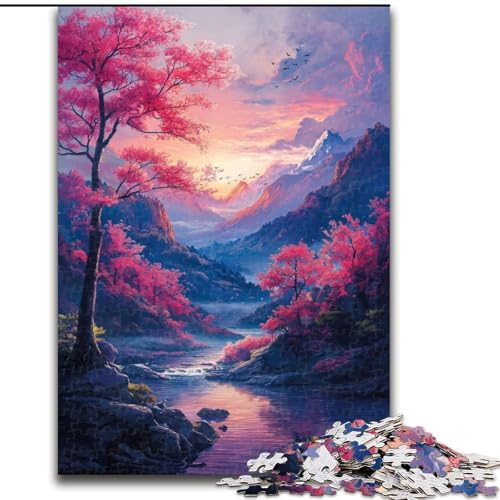 Puzzle 1000 Teile Kirschblütenlandschaft aus Holz, Eltern, Partner, Freunde – ab 14 Jahren, 50x75cm, Geburtstagsfeier für Männer und Frauen Puzzle 1000 Teile Kirschblütenlandschaft aus Holz, Eltern, Partner, Freunde – ab 14 Jahren, 50x75cm, Geburtstagsfeier für Männer und Frauen von NBDSOYEWO