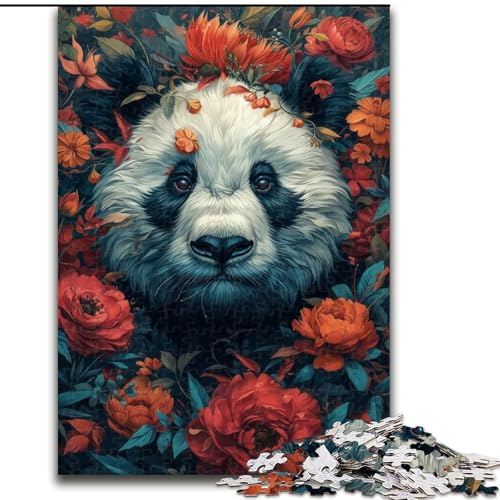 Puzzle 1000 Teile Panda in Blume aus Holz, perfekt für Familienspaß an Geburtstagen, Weihnachten, 50x75cm, Denkspiel für Teenager Puzzle 1000 Teile Panda in Blume aus Holz, perfekt für Familienspaß an Geburtstagen, Weihnachten, 50x75cm, Denkspiel für Teenager von NBDSOYEWO