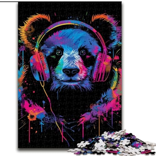 Puzzle 1000 Teile Panda mit Kopfhörern aus Holz, lustiges Geschenk & Beschäftigung für Zuhause 50x75cm Anspruchsvolles Denkspiel - Entspannendes Spielzeug für Teenager Puzzle 1000 Teile Panda mit Kopfhörern aus Holz, lustiges Geschenk & Beschäftigung für Zuhause 50x75cm Anspruchsvolles Denkspiel - Entspannendes Spielzeug für Teenager von NBDSOYEWO