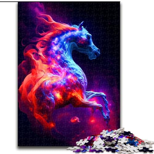 Puzzle 1000 Teile Pferd aus Holz, einzigartige DIY-Geschenkidee zur Heimdekoration, 50x75cm, Denkspiel für Teenager Puzzle 1000 Teile Pferd aus Holz, einzigartige DIY-Geschenkidee zur Heimdekoration, 50x75cm, Denkspiel für Teenager von NBDSOYEWO