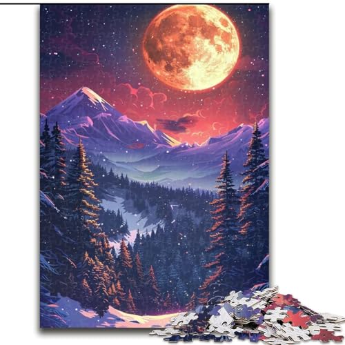 Puzzle 1000 Teile Schneebedeckte Berge bei Nacht aus Holz, lustiges Geschenk und Beschäftigung für Zuhause, 50x75cm, anspruchsvolles Denkspiel – entspannendes Spielzeug für Teenager Puzzle 1000 Teile Schneebedeckte Berge bei Nacht aus Holz, lustiges Geschenk und Beschäftigung für Zuhause, 50x75cm, anspruchsvolles Denkspiel – entspannendes Spielzeug für Teenager von NBDSOYEWO