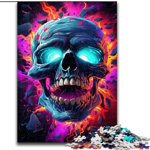 Puzzle 1000 Teile Skelette mit Blitz aus Holz, einzigartige DIY-Geschenkidee zur Heimdekoration, 50x75cm, Denkspiel für Teenager Puzzle 1000 Teile Skelette mit Blitz aus Holz, einzigartige DIY-Geschenkidee zur Heimdekoration, 50x75cm, Denkspiel für Teenager von NBDSOYEWO
