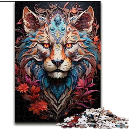 Puzzle 1000 Teile Wilder Löwe aus Holz, lustiges Geschenk & Beschäftigung für Zuhause, 50x75cm, anspruchsvolles Denkspiel - entspannendes Spielzeug für Teenager Puzzle 1000 Teile Wilder Löwe aus Holz, lustiges Geschenk & Beschäftigung für Zuhause, 50x75cm, anspruchsvolles Denkspiel - entspannendes Spielzeug für Teenager von NBDSOYEWO