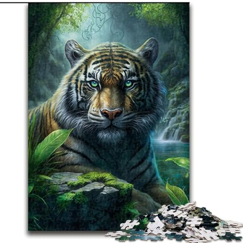 Puzzle 1000 Teile Wütender Tiger aus Holz, lustiges Geschenk und Beschäftigung für Zuhause, 50x75cm, anspruchsvolles Denkspiel – entspannendes Spielzeug für Teenager Puzzle 1000 Teile Wütender Tiger aus Holz, lustiges Geschenk und Beschäftigung für Zuhause, 50x75cm, anspruchsvolles Denkspiel – entspannendes Spielzeug für Teenager von NBDSOYEWO