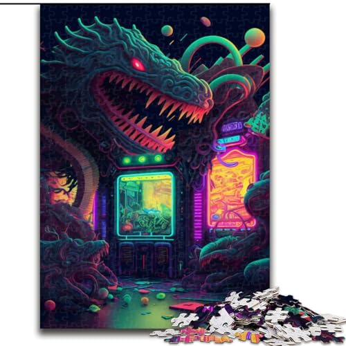Puzzle 1000 Teile für Erwachsene, Arcade-Horror, aus Holz, lustiges Geschenk und Beschäftigung für Zuhause, 50x75cm, für Heimdekoration, Gehirntraining Puzzle 1000 Teile für Erwachsene, Arcade-Horror, aus Holz, lustiges Geschenk und Beschäftigung für Zuhause, 50x75cm, für Heimdekoration, Gehirntraining von NBDSOYEWO
