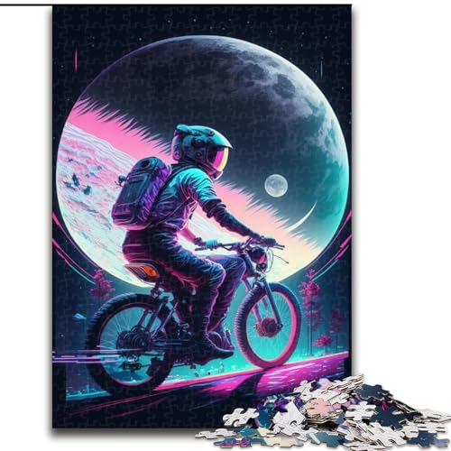 Puzzle 1000 Teile für Erwachsene, Astronautenfahrrad aus Holz, EIN tolles Geschenk für Familienspaß, 50x75cm, Lernspielzeug für Teenager, Heimbüro-Dekor Puzzle 1000 Teile für Erwachsene, Astronautenfahrrad aus Holz, EIN tolles Geschenk für Familienspaß, 50x75cm, Lernspielzeug für Teenager, Heimbüro-Dekor von NBDSOYEWO