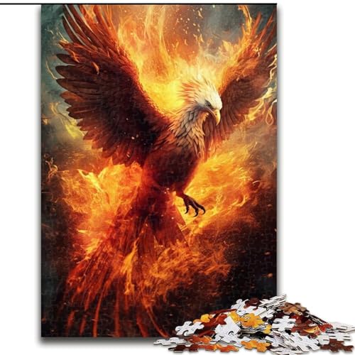 Puzzle 1000 Teile für Erwachsene, Der Phönix mit Feuer, aus Holz, für Teenager ab 14 Jahren, Heimdekoration, 50x75cm, für Teenager und Familienspaß Puzzle 1000 Teile für Erwachsene, Der Phönix mit Feuer, aus Holz, für Teenager ab 14 Jahren, Heimdekoration, 50x75cm, für Teenager und Familienspaß von NBDSOYEWO