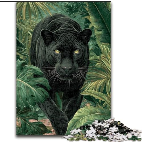 Puzzle 1000 Teile für Erwachsene, Dschungelpanther, Stressabbau, schwierige Herausforderung, Wichtelgeschenke für Kinder ab 14 Jahren (Größe 50x75cm) von NBDSOYEWO