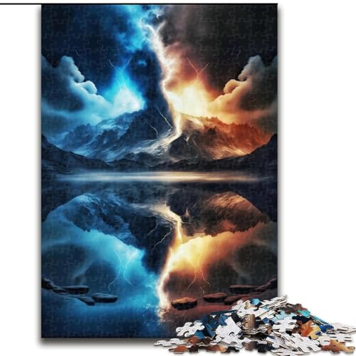 Puzzle 1000 Teile für Erwachsene, EIS- und Feuer-Schneeberg aus Holz, perfekt für Familienspaß an Geburtstagen, Weihnachten, 50x75cm, Geburtstagsgeschenkidee, anspruchsvolles Denkspiel Puzzle 1000 Teile für Erwachsene, EIS- und Feuer-Schneeberg aus Holz, perfekt für Familienspaß an Geburtstagen, Weihnachten, 50x75cm, Geburtstagsgeschenkidee, anspruchsvolles Denkspiel von NBDSOYEWO