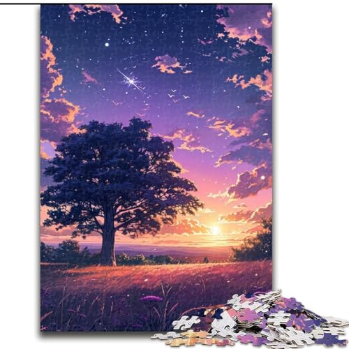 Puzzle 1000 Teile für Erwachsene, Friedlicher Abendsonnenuntergang, aus Holz, für Teenager ab 14 Jahren, Heimdekoration, 50x75cm, für Teenager und Familienspaß Puzzle 1000 Teile für Erwachsene, Friedlicher Abendsonnenuntergang, aus Holz, für Teenager ab 14 Jahren, Heimdekoration, 50x75cm, für Teenager und Familienspaß von NBDSOYEWO