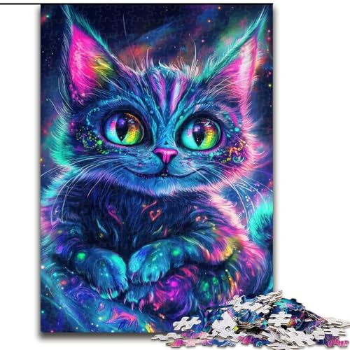 Puzzle 1000 Teile für Erwachsene, Galaxie-Kätzchen, aus Holz, für Teenager ab 14 Jahren, Heimdekoration, 50x75cm, für Teenager und Familienspaß Puzzle 1000 Teile für Erwachsene, Galaxie-Kätzchen, aus Holz, für Teenager ab 14 Jahren, Heimdekoration, 50x75cm, für Teenager und Familienspaß von NBDSOYEWO