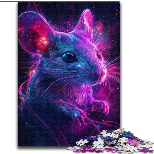 Puzzle 1000 Teile für Erwachsene, Galaxie-Maus aus Holz, EIN tolles Geschenk für Familienspaß, 50x75cm, Lernspielzeug für Teenager, Heimbüro-Dekor Puzzle 1000 Teile für Erwachsene, Galaxie-Maus aus Holz, EIN tolles Geschenk für Familienspaß, 50x75cm, Lernspielzeug für Teenager, Heimbüro-Dekor von NBDSOYEWO