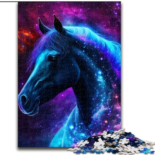 Puzzle 1000 Teile für Erwachsene, Galaxie-Pferd aus Holz, perfekt für Familienspaß an Geburtstagen, Weihnachten, 50x75cm, Geburtstagsgeschenkidee, anspruchsvolles Denkspiel Puzzle 1000 Teile für Erwachsene, Galaxie-Pferd aus Holz, perfekt für Familienspaß an Geburtstagen, Weihnachten, 50x75cm, Geburtstagsgeschenkidee, anspruchsvolles Denkspiel von NBDSOYEWO