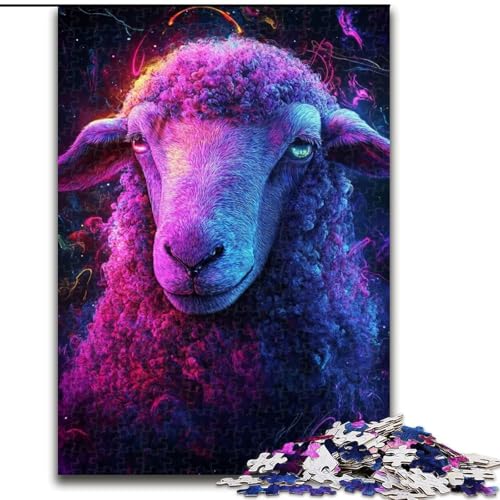 Puzzle 1000 Teile für Erwachsene, Galaxie-Schaf, aus Holz, EIN tolles Geschenk für Familienspaß, 50x75cm, Lernspielzeug für Teenager, Heimbüro-Dekor Puzzle 1000 Teile für Erwachsene, Galaxie-Schaf, aus Holz, EIN tolles Geschenk für Familienspaß, 50x75cm, Lernspielzeug für Teenager, Heimbüro-Dekor von NBDSOYEWO