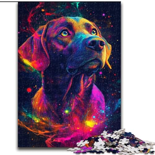 Puzzle 1000 Teile für Erwachsene, Galaxy Labrador, aus Holz, EIN tolles Geschenk für Familienspaß, 50x75cm, Lernspielzeug für Teenager, Heimbüro-Dekor Puzzle 1000 Teile für Erwachsene, Galaxy Labrador, aus Holz, EIN tolles Geschenk für Familienspaß, 50x75cm, Lernspielzeug für Teenager, Heimbüro-Dekor von NBDSOYEWO