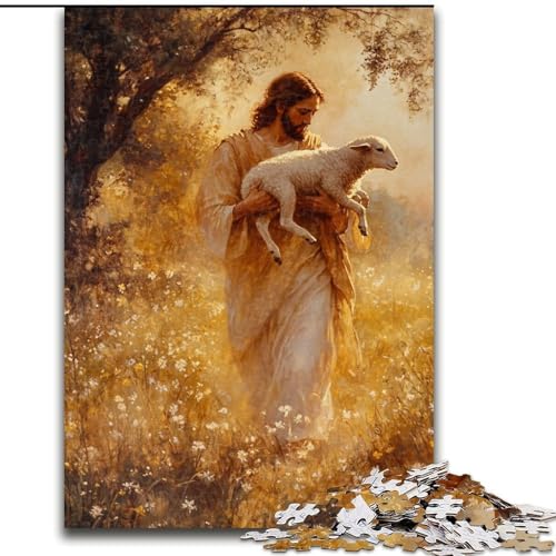 Puzzle 1000 Teile für Erwachsene, Jesus, Stressabbau, schwierige Herausforderung, Wichtelgeschenke für Kinder ab 14 Jahren (Größe 26x38cm) von NBDSOYEWO