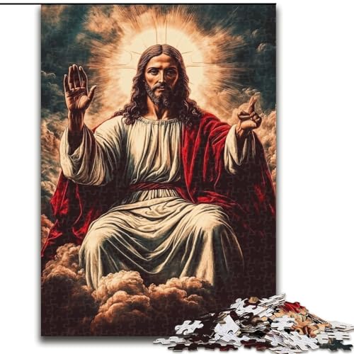 Puzzle 1000 Teile für Erwachsene, Jesus, Stressabbau, schwierige Herausforderung, Wichtelgeschenke für Kinder ab 14 Jahren (Größe 26x38cm) von NBDSOYEWO